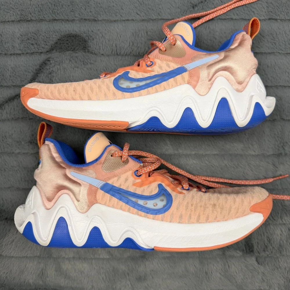 Nike Giannis Immortality 2 Mens 9 Arctic Orange Blue Basketball Shoes CZ4099-800